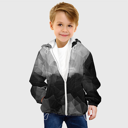Детская куртка Polygon gray / 3D-Белый – фото 4
