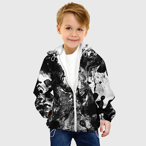 Детская куртка Чёрная краска / 3D-Белый – фото 4