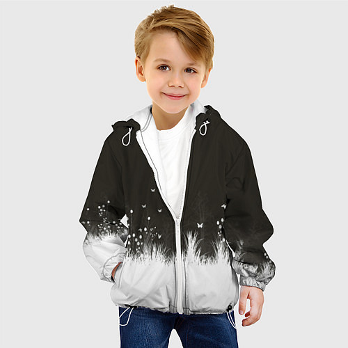 Детская куртка Ночная полянка / 3D-Белый – фото 4