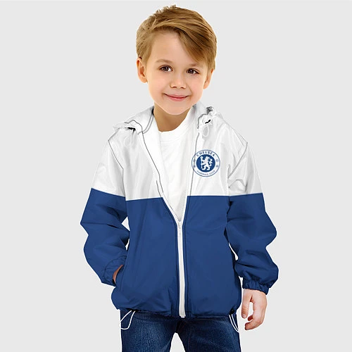 Детская куртка Chelsea FC: Light Blue / 3D-Белый – фото 4