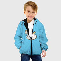 Куртка с капюшоном детская Единорог, цвет: 3D-черный — фото 2