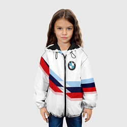 Куртка с капюшоном детская BMW БМВ WHITE, цвет: 3D-черный — фото 2