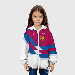 Куртка с капюшоном детская Barcelona FC: White style, цвет: 3D-белый — фото 2