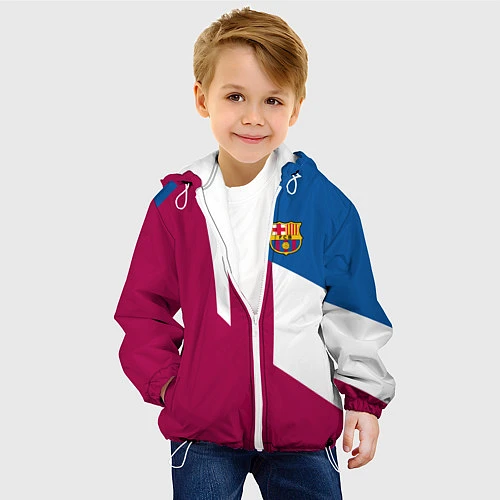 Детская куртка FC Barcelona 2018 / 3D-Белый – фото 4