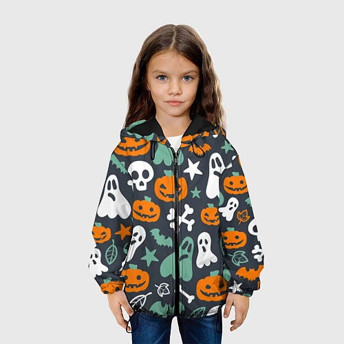 Детская куртка Halloween Monsters / 3D-Черный – фото 3
