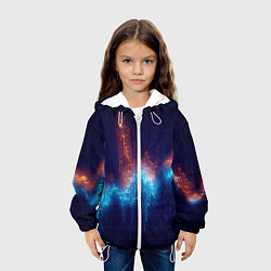 Куртка с капюшоном детская Компьютерный код, цвет: 3D-белый — фото 2