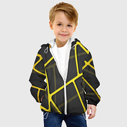Куртка с капюшоном детская Желтая сетка, цвет: 3D-белый — фото 2