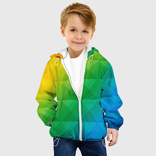 Детская куртка Colored wall / 3D-Белый – фото 4