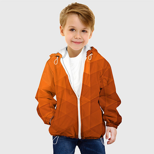 Детская куртка Orange abstraction / 3D-Белый – фото 4
