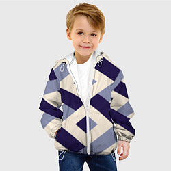 Куртка с капюшоном детская Геометрия линий, цвет: 3D-белый — фото 2