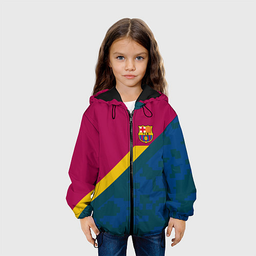 Детская куртка Barcelona FC: Sport Camo 2018 / 3D-Черный – фото 3