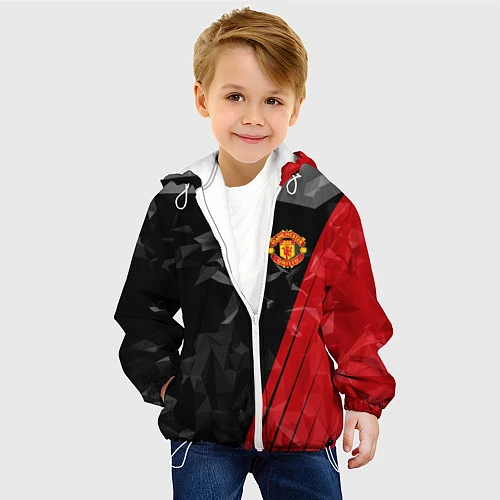 Детская куртка FC Manchester United: Abstract / 3D-Белый – фото 4