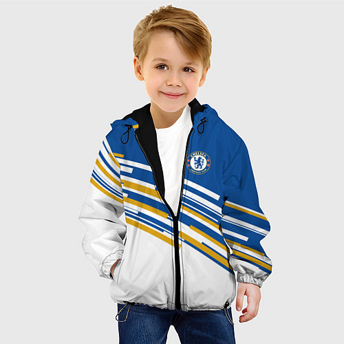 Детская куртка FC Chelsea: Colour Line / 3D-Черный – фото 4