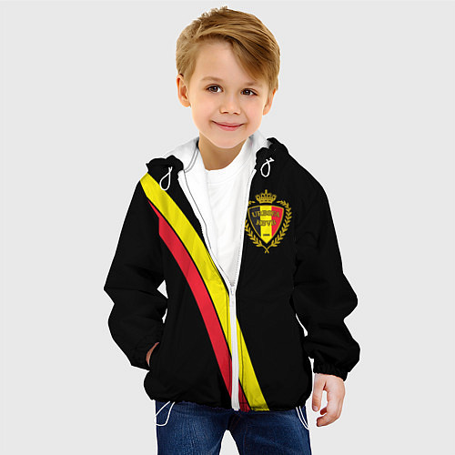 Детская куртка Сборная Бельгии / 3D-Белый – фото 4