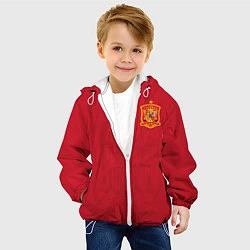 Куртка с капюшоном детская Сборная Испании, цвет: 3D-белый — фото 2