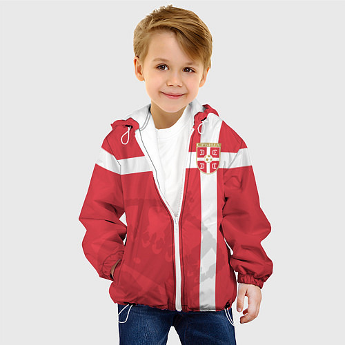Детская куртка Сборная Сербии / 3D-Белый – фото 4