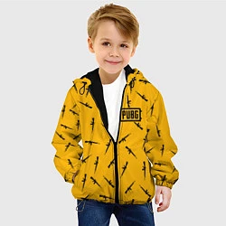 Куртка с капюшоном детская PUBG: Yellow Weapon, цвет: 3D-черный — фото 2