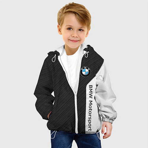 Детская куртка BMW CARBON БМВ КАРБОН / 3D-Белый – фото 4
