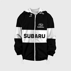 Куртка с капюшоном детская Subaru: Black Sport, цвет: 3D-белый