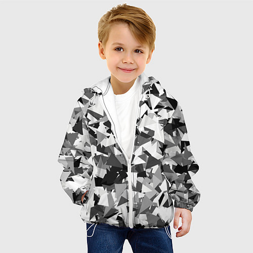 Детская куртка Городской серый камуфляж / 3D-Белый – фото 4
