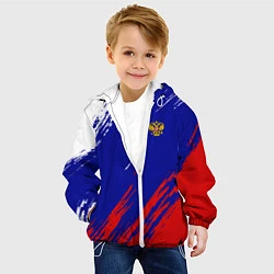 Куртка с капюшоном детская RUSSIA SPORT, цвет: 3D-белый — фото 2