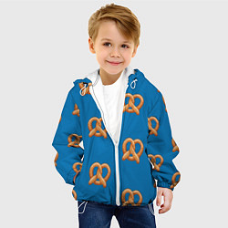 Куртка с капюшоном детская Любитель крендельков, цвет: 3D-белый — фото 2