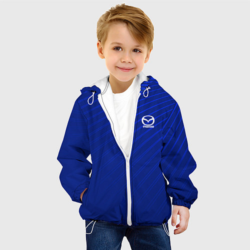 Детская куртка Mazda: Blue Sport / 3D-Белый – фото 4