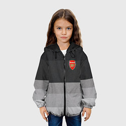 Куртка с капюшоном детская ФК Арсенал: Серый стиль, цвет: 3D-черный — фото 2
