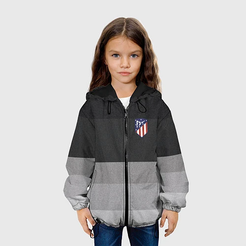 Детская куртка ФК Атлетико Мадрид: Серый стиль / 3D-Черный – фото 3