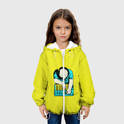 Куртка с капюшоном детская Битмейкер, цвет: 3D-белый — фото 2
