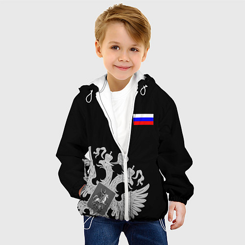 Детская куртка Russia: Black Collection / 3D-Белый – фото 4