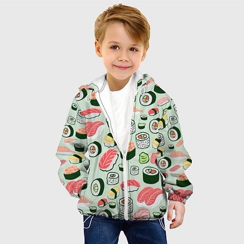 Детская куртка Любитель суши / 3D-Белый – фото 4