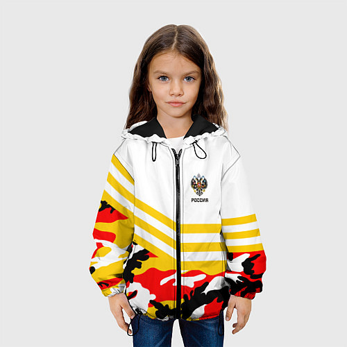 Детская куртка Российская Империя: Камуфляж / 3D-Черный – фото 3