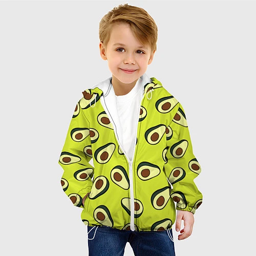 Детская куртка Стиль авокадо / 3D-Белый – фото 4