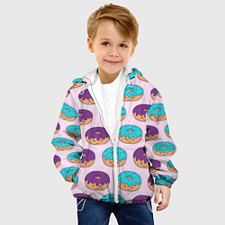 Куртка с капюшоном детская Любитель пончиков, цвет: 3D-белый — фото 2