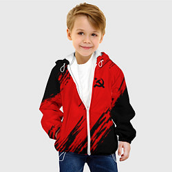 Куртка с капюшоном детская USSR: Red Patriot, цвет: 3D-белый — фото 2