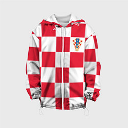 Куртка с капюшоном детская Сборная Хорватии: Домашняя ЧМ-2018, цвет: 3D-белый