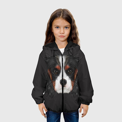 Детская куртка Cavalier King Charles / 3D-Черный – фото 3
