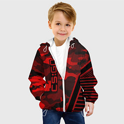 Куртка с капюшоном детская CS:GO Red Camo, цвет: 3D-белый — фото 2