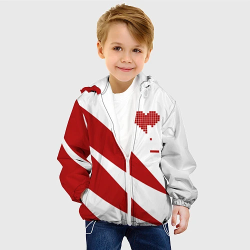 Детская куртка Игра в сердца / 3D-Белый – фото 4