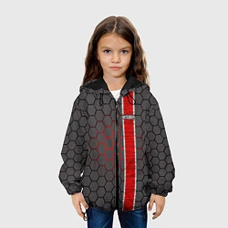 Куртка с капюшоном детская Mitsubishi броня, цвет: 3D-черный — фото 2