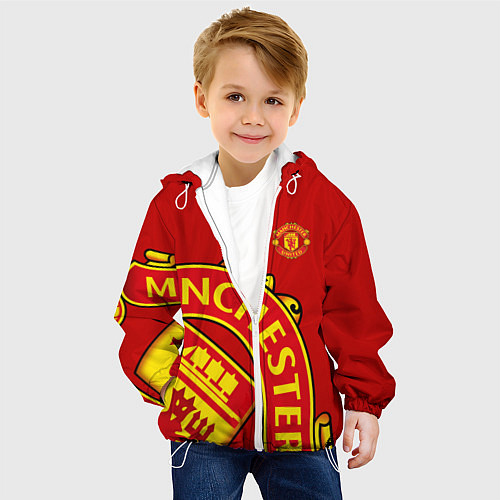 Детская куртка FC Man United: Red Exclusive / 3D-Белый – фото 4