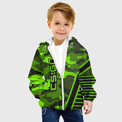 Куртка с капюшоном детская CS:GO Light Green Camo, цвет: 3D-белый — фото 2