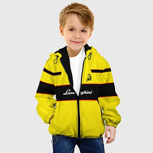 Детская куртка Lamborghini Style / 3D-Черный – фото 4