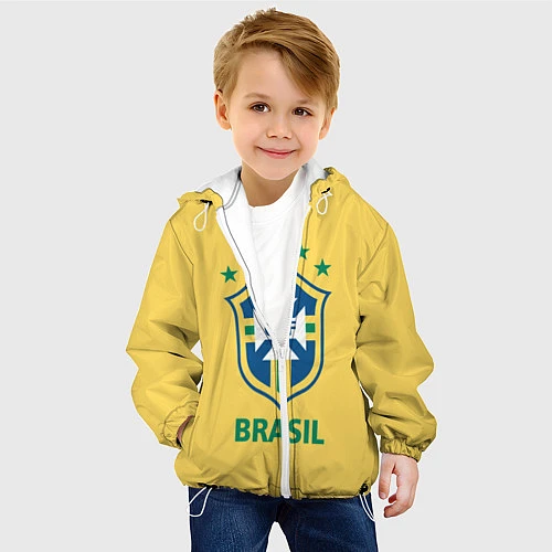 Детская куртка Brazil Team / 3D-Белый – фото 4