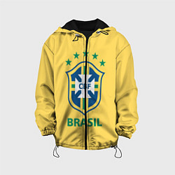 Куртка с капюшоном детская Brazil Team, цвет: 3D-черный