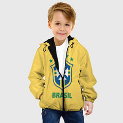 Куртка с капюшоном детская Brazil Team, цвет: 3D-черный — фото 2