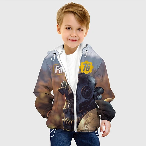 Детская куртка Fallout 76 / 3D-Белый – фото 4