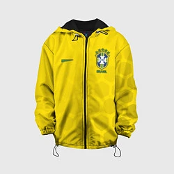 Куртка с капюшоном детская Brazil Team: WC 2018, цвет: 3D-черный
