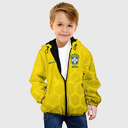 Куртка с капюшоном детская Brazil Team: WC 2018, цвет: 3D-черный — фото 2
